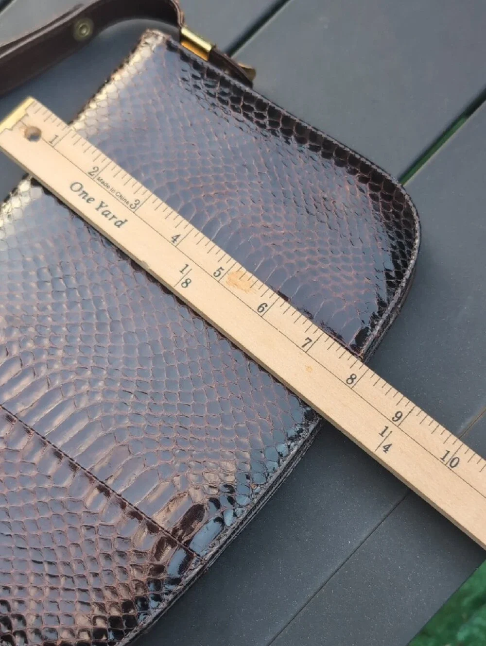 Vintage Genuine Snakeskin 1950'S Box Style Handbag/Purse